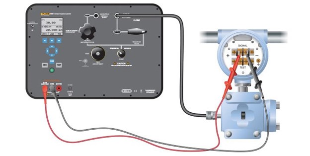 Abbildung für die Kalibrierprozedur eines Drucktransmitters