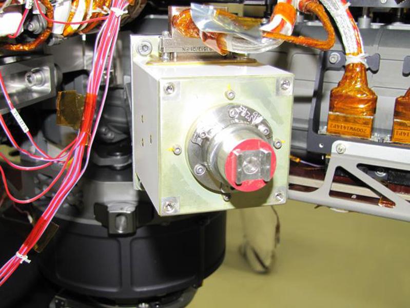 Sensor head on the Alpha Particl X-ray Spectrometer